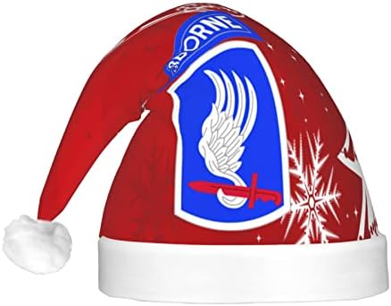 Vojska 173rd Airborne Brigade Funny odrasle pliš Santa šešir upaliti Božić šešir za žene & amp ;muškarci