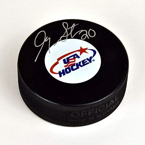Gary Suter SAD Hockey Autographed Olympic Hockey Puck - autographed NHL Pucks