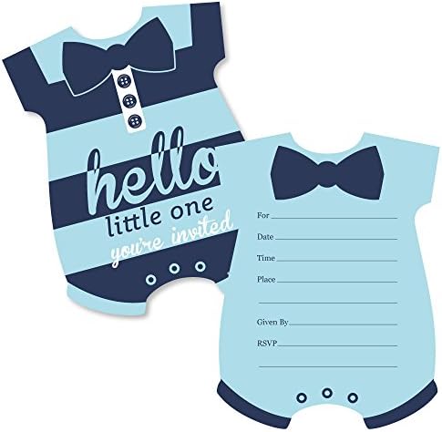 Zdravo mala - pozivnice u obliku plave i tamnoplave boje-pozivnice za tuširanje za dječake sa kovertama