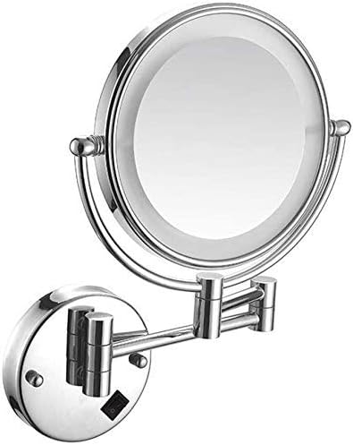 LIANXIAO-ogledalo za brijanje u kupaonici zidno 8-inčno USB punjenje ogledalo za šminkanje sa LED svjetlima