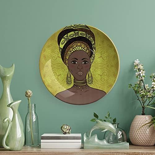 Afrička žena Keramičke ukrasne ploče sa postoljenom Kinom Viseći ukrase za desertne ploče