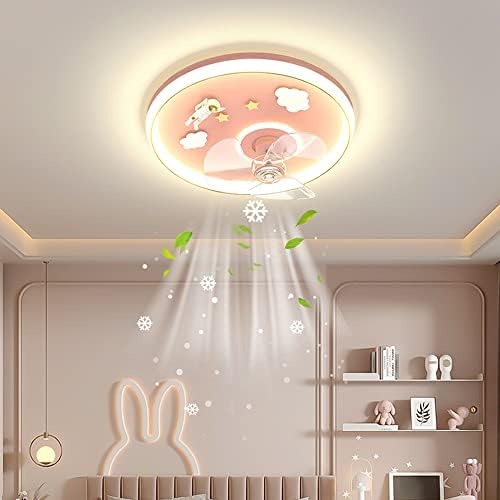 Pakfan crtana LED ventilatorska žarulja 3 brzina plafon ventilator zatamnjena dječja dekor dekora strop