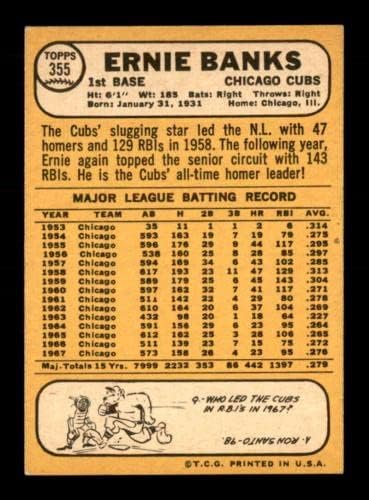 355 Ernie banke - 1968 za bejzbol kartice 1968 Exmt - bejzbol ploče sa podiznim vratima Vintage kartice
