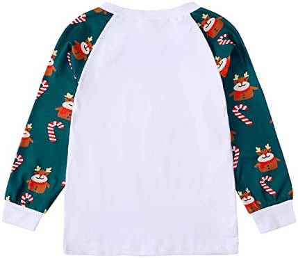 Diyago Kuća za odmor Pajamas Podudarni setovi, Božićna majica s dugim rukavima i hlače Nightgown PJ noćna