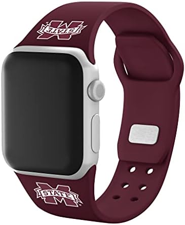 Affinity Bands Mississippi Državni buldogani Silikonski sportski bend kompatibilan sa Apple Watch-om