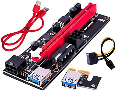 PCI-e PCIe RISER 009 Express 1x 4x 8x 16x Extender USB Riser 009S GPU dual 6pin adapterska karta SATA 15Pin
