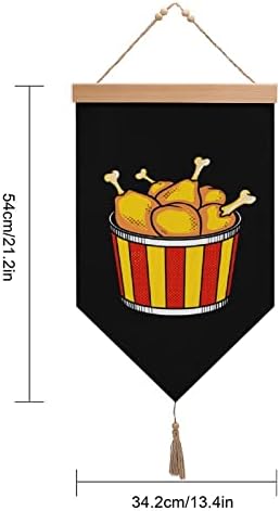 Nudquio brza hrana pileće noge Kanta pamučna posteljina viseća Zastava zidni znak slika za uređenje trijema