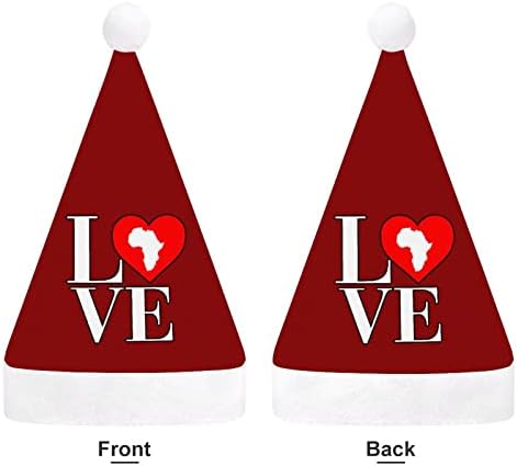 Love Africi kontinentu Božić šešir Santa šešir Funny Božić kape Holiday Party kape za žene / muškarci