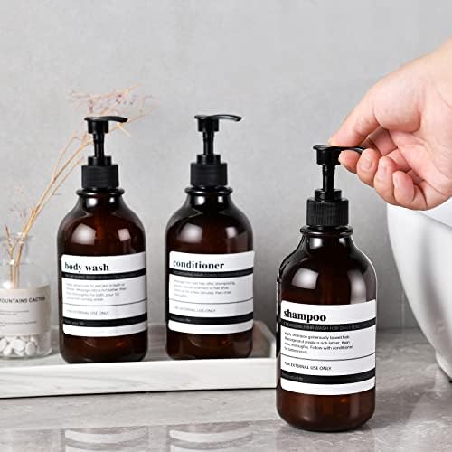Šampon i regenerator sa crnom plastičnom pumpom, 3 pakovanje šampona za pranje tijela, 16 oz Bust sapuna