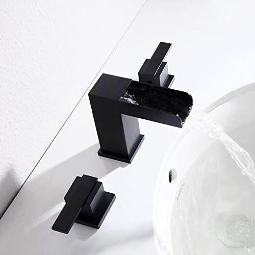 Matt crno / hromirani vodopad Dodirnite kupaonicu slavina za umivaonik za miruret i hladnu mikseru palubu