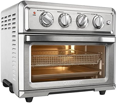 Cuisinart TOA-60 konvekcijski toster toaster pećnica zračni frizer sa svjetlom, srebrna W / 1 godina proširena