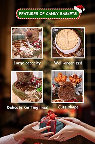 Božić Tabela dekoracije slatka Candy Bowls klasični sob Božić dekoracije zatvoreni Božić seoska kuća Basket