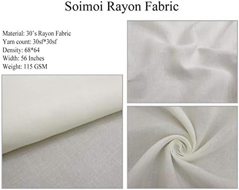 Soimoi Rayon Fabric Stripe Shirting Print Fabric by the Yard 56 inch Wide