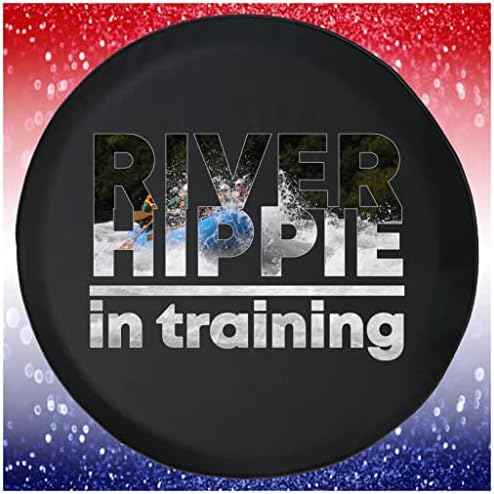 Velika rezervna prekrivačica guma River Hippie Trening Bijela voda Crna 35 inča