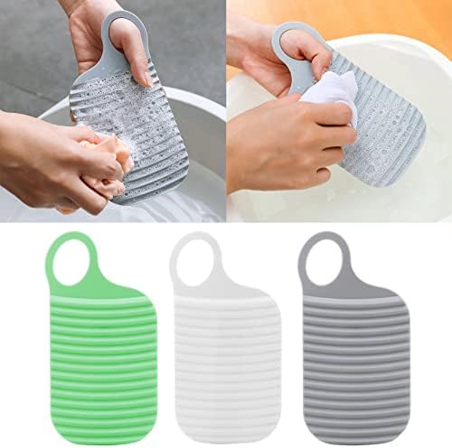 Techinal 3kom Antiskid Mini Washboard prijenosni uložak za pranje rublja Plastična ručna sklopiva ploča