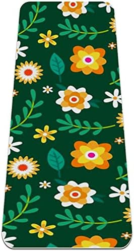Siebzeh Floral Green Premium Thick Yoga Mat Eco Friendly Rubber Health & amp; fitnes Non Slip Mat za sve
