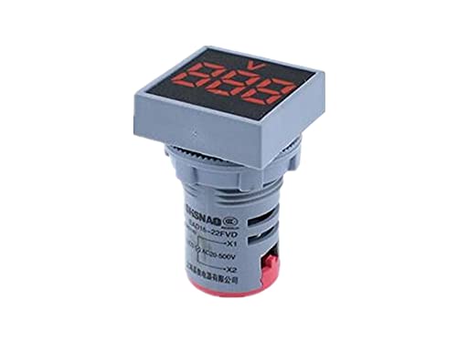 Gead 22mm Mini digitalni voltmetar kvadrat AC 20-500V Volt tester za ispitivanje napona Merač LED lampica