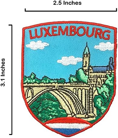 A-One Luksemburg Pogledaj diy željezo na patch + luksemburg osjetljiv metalni pin, šivanje / željezo na