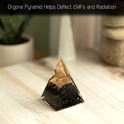 Želja dobro Orgone piramide crni turmalinski kristal sa selenite tower-orgonom generatorom kristalne piramide