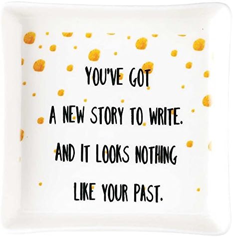 Nova priča za pisanje ne izgleda ništa poput prošlosti 4 x 4 bijelog porculana ukrasna dekorativna pladanj