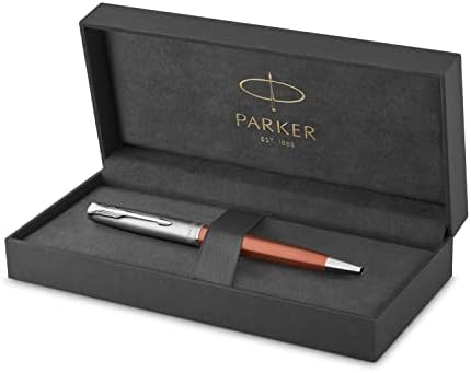 Parker Sonnet Essentials hemijska olovka, metalni i narandžasti lak sa Paladijumskim ukrasima, srednja tačka,