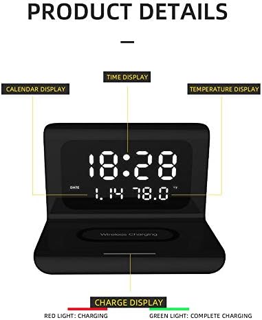 PDGJG 10w Qi punjač telefon za punjenje jastuk termometar kalendar sat stanica za punjenje Fast Charger