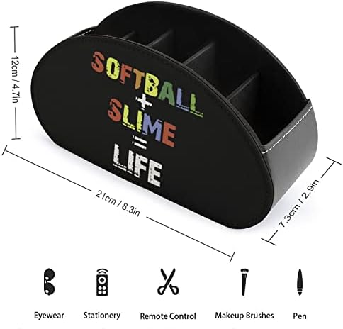 Softball Slime Life kožni držač za daljinsko upravljanje Funny Caddy kutija za odlaganje stoni organizator