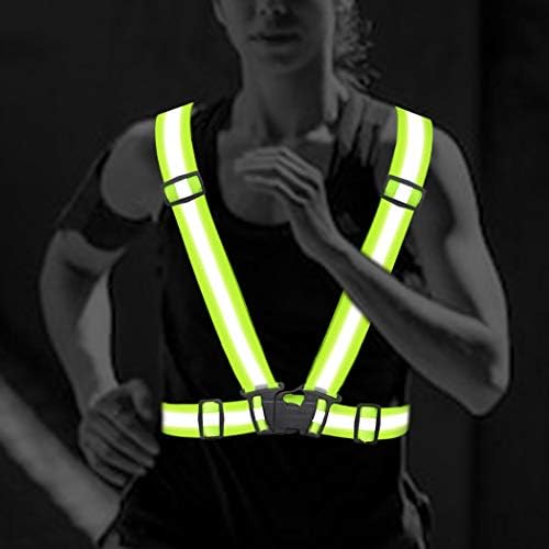 DRESBE Reflective Vest Gear Unisex prsluci upozorenja Podesiva laserska sigurnosna traka za noćno trčanje