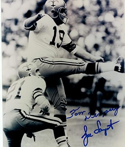Tom Dempsey & Joe Scarpoti New Orleans Saints Autographing 8x10 Fotografija autografa - AUTOGREMENT NFL