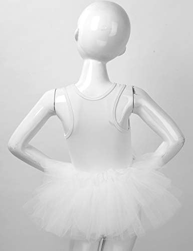 Vernlan Kids Girls Bairy bez rukava balet ples tutu haljina gimnastička tenka Leotard Fluffy suknje za zabavu