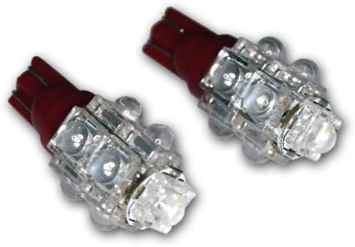TuningPros LEDHBI-T10-R9 indikator visokog snopa LED žarulje T10 klin, 9 Flux LED crveni 2-kom set