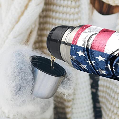 Guerotkr šalica za kavu, putni šalica za kafu, tumbler za kavu, izolirani kup 500ml, retro američka zastava