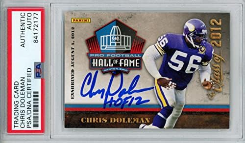 Chris Doleman Goographing 2012 Panini Hall od slavnih trgovačkih kartona HOF PSA 32995 - NFL autograme nogometne
