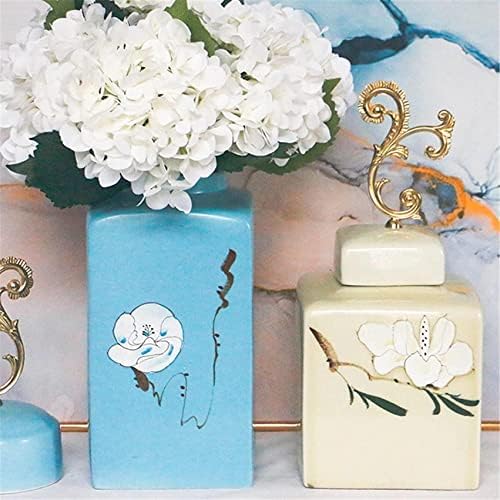Keramičke staklenke, čaj, kineski stil Skladišta, keramički trzaj set od 2 vaze sa poklopcem đumbir jar
