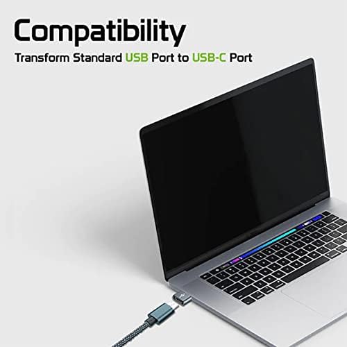 USB-C ženka za USB mužjak Brzi adapter kompatibilan sa vašim Motorolom One Fusion Plus za punjač, ​​sinkronizaciju,