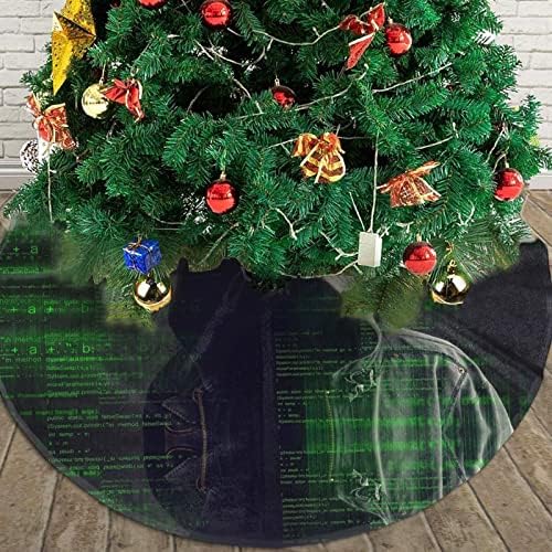 Suknja za božićnu drvcu Hacker Božićna plišana suknja od 48 inča čipka za božićni ukras