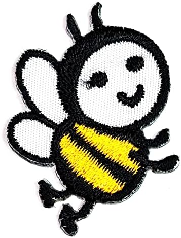 Kleenplus 3kom. Mini pčela žuta karikatura zakrpa slatka naljepnica zanatske zakrpe Uradi Sam Applique vezeno