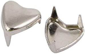 X-dree 100pcs 6mmx6mm u obliku srca Bredn srebrni ton za Scrapbooking Diy Craft (100kom 6mmx6mm en Forma