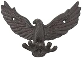 Ručno izrađeni nautički dekor Liveno željezo Flying Eagle Dekorativni metalni talon Zidne kuke 6