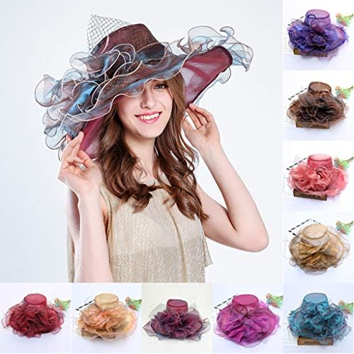 Žene čipke Bowknot Cvijeće Bowler Hat Sun Hats Crkvene kape za mladenke za mladenke za vjenčani šešir Elegance