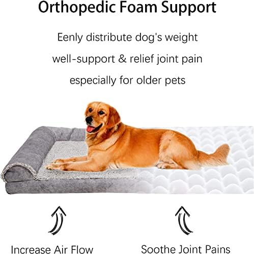 Quvita luksuz Veliki krevet za pse s uklonjivim jastukom za pjenu za pse za pse za pse i kauč za pse, topli