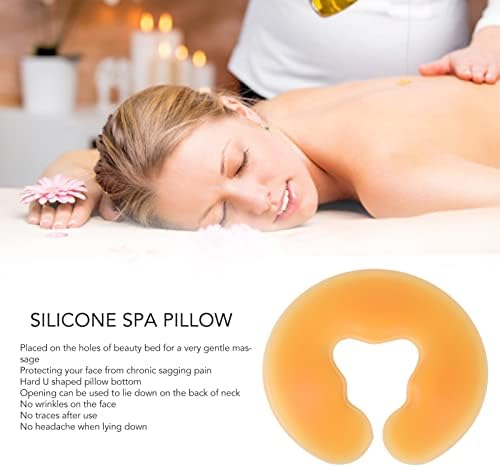 Hohxfyp silikonski jastuk za masažu, mekani masažni list za opuštanje jastuk, silikonska spa ljepota salon