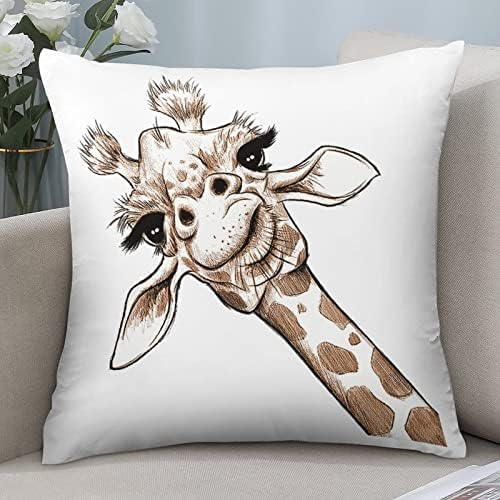 Giraffe set od 2 baca jastuk pokriva kvadratne jastuke jastuka za kauč za sof za spavaće sobe ukrasni