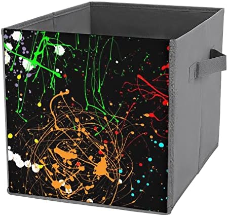 Rainbow Boing Splash platnene slikovane za skladištenje kocke Organizator kocke s ručkama za kućni uredski