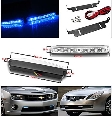 ZMAUTOPARTS za 2010-2013 Chevy Camaro CCFL Halo Crni / dimni projektor farovi farovi sa 6 plavim LED DRL