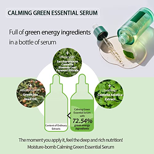 lapalette Beauty umirujući zeleni esencijalni Serum. Hidratantna ampula, veganska, 35ml / 1.18 fl. oz. /