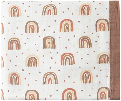 2-sloj muslin swaddle pokrivač bambusovog pamučnog muslin prekrivača - 47 x 47 dječak, djevojka ili rodno