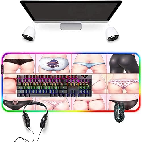 Jastučići za miševe za igre Veliki seksi djevojka slatka magarca podloga za Laptop RGB LED Longen Anime