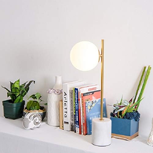 Llly Minimalističke LED lampe za dnevni boravak Bijela stakla kuglastog stola svijetlo gvožđe mramorno svjetlo