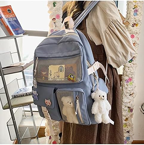 Zitouryo ruksak za djevojke sa slatkim priborom za igle plišani privjesak Kawaii College ruksak slatki estetski